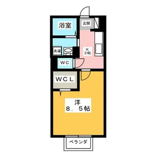 グランシャリオ花本【1階】の間取り