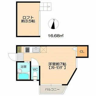エレガンテ住吉Ⅳ【2階】の間取り