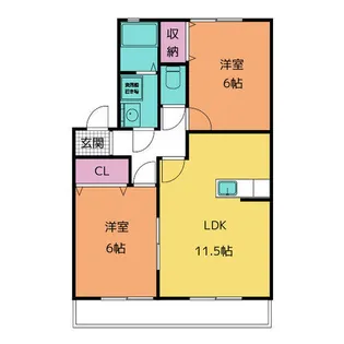 クレセール・エマーユⅡ【1階】の間取り