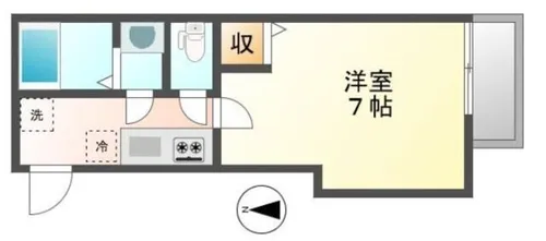 フラッティ千本鞍馬口【3階】の間取り