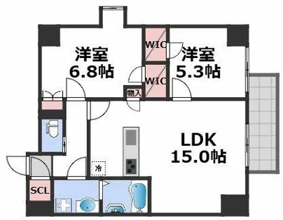 LEGALAND+ABENO SANMEICHO【8階】の間取り