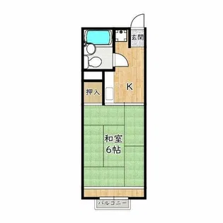 置田ハイツ【2階】の間取り
