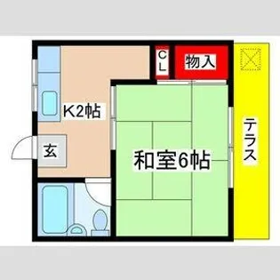 コーポ東海【1階】の間取り