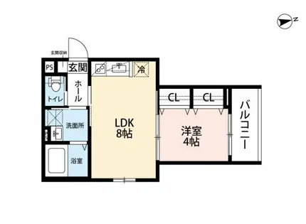 gracia 箱崎【3階】の間取り
