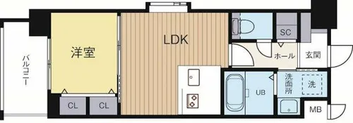 レジデンシャルヒルズ上呉服【2階】の間取り