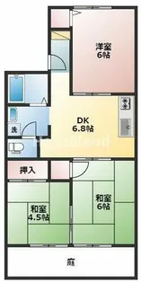 セジュール梅ノ木B棟【110号室】の間取り
