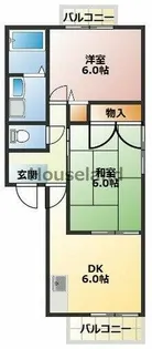 ネクサス小雑賀Ⅱ【2階】の間取り