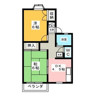 レ・ブラン・カミーリア A棟【1階】の間取り