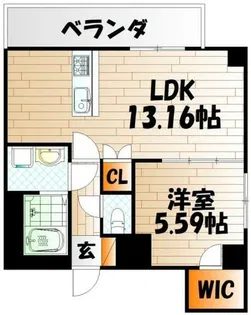 ベルガモット【8階】の間取り