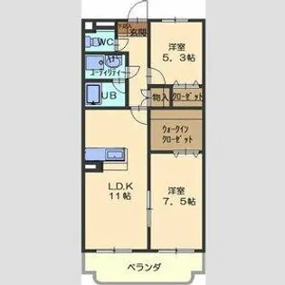 カンタービレ【103号室】の間取り