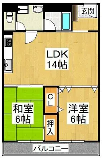 KRグランドイン【2階】の間取り