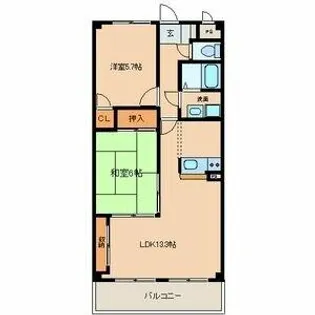 パストラル守山【1階】の間取り