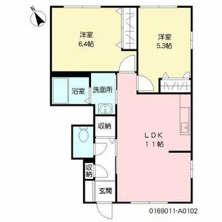 シトラスコート門司港 A棟【1階】の間取り