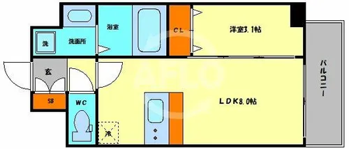 SHOKEN Residence大阪都島【10階】の間取り