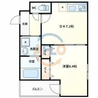 フジパレス城東東中浜Ⅲ番館【3階】の間取り