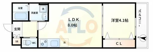 H-maison御幣島Ⅲ【2階】の間取り