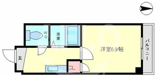 フォレストスクエア西長堀【5階】の間取り