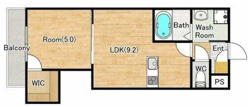 ジーメゾン東大阪衣摺【3階】の間取り