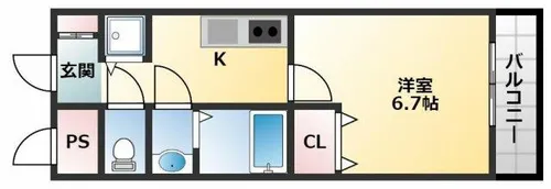リバーサイド金岡五番館【6階】の間取り