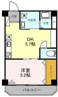 双輪建物第八コーポ【3階】の間取り