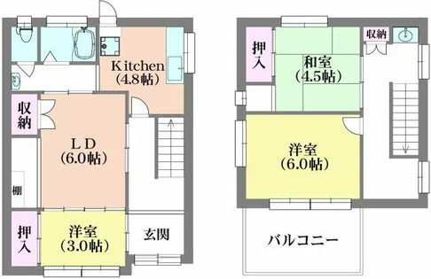 兵庫県神戸市北区鈴蘭台西町3丁目【一戸建】の間取り