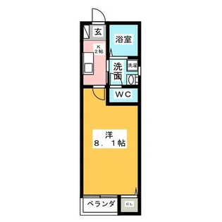 クレフラスト汐田【1階】の間取り