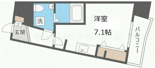 AFFLUENCE難波【2階】の間取り