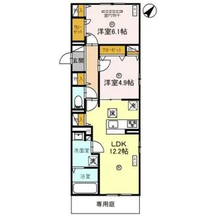 兵庫県神戸市須磨区東町4丁目【アパート】の間取り