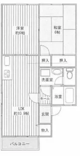 リブラスハイツⅡ【106号室】の間取り