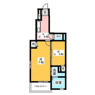 愛知県名古屋市天白区野並2丁目【アパート】の間取り