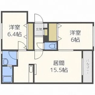 岩崎MS西野4・7【2階】の間取り