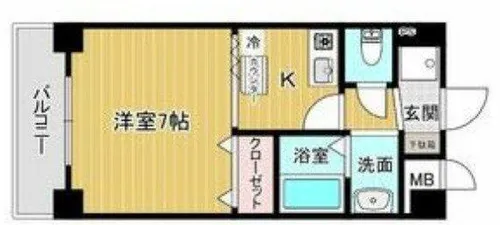 ポコアポコ明石鍛治屋町五番館【501号室】の間取り