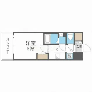 エスリード難波ザ・アーク【213号室】の間取り