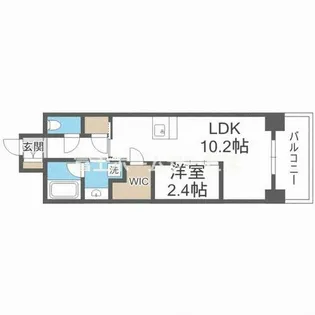 コンフォリア・リヴ北久宝寺Q【15階】の間取り