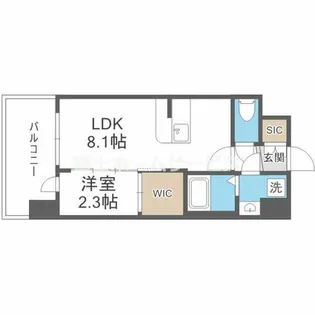 セレニテ十三ミラク【13階】の間取り