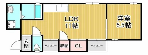 プリスフル深井北町【2階】の間取り
