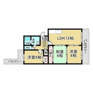 リバーサイド香椎【3階】の間取り