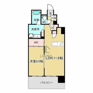 One Paseo【1101号室】の間取り