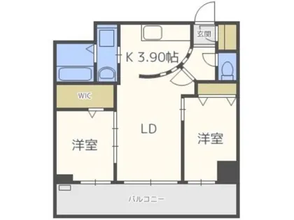 コローレ知事公館前【806号室】の間取り