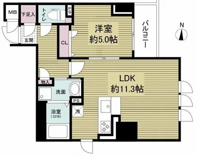 ジ アドレス梅田【3階】の間取り