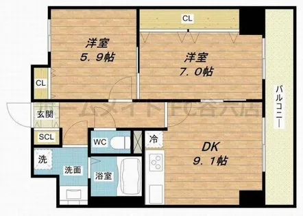 グランデュール林寺【11階】の間取り
