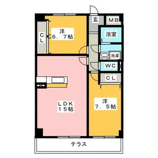 グランツ清須【4階】の間取り