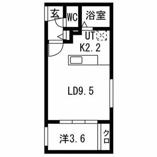 ガーディアン発寒【3階】の間取り