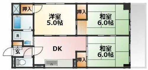 大阪府大阪市東淀川区豊里7丁目【マンション】の間取り