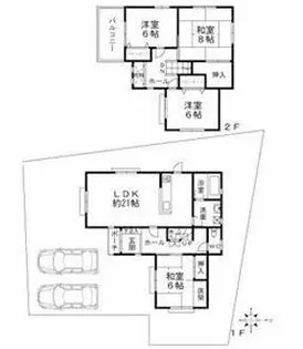 兵庫県姫路市広畑区西蒲田【一戸建】の間取り