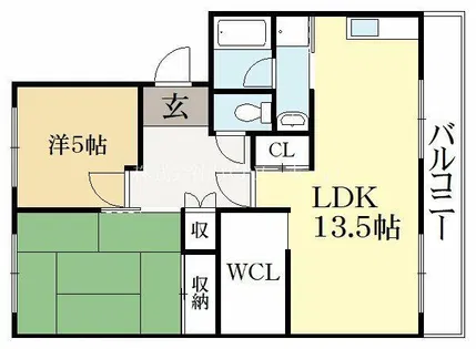 ブライトコート宇治【2階】の間取り