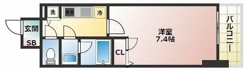 アーバネックス大阪城WEST【3階】の間取り