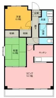 ロイヤルヴェール山下【6階】の間取り