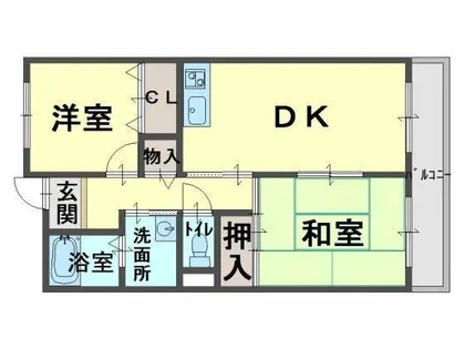 ジョイフル久米田【4階】の間取り
