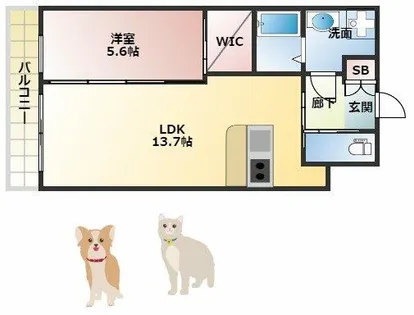 プレジオ森之宮【3階】の間取り